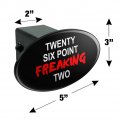 Twenty Six Point Freaking Two Marathon 26 2 Oval Tow Trailer Hitch Cover Plug Insert