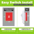 Double Spst On Off Toggle Switch With Bezel 12 Volt For Rv Trailer Camper White Ll-atsw-2w 3 04 In X 2 83 1 22