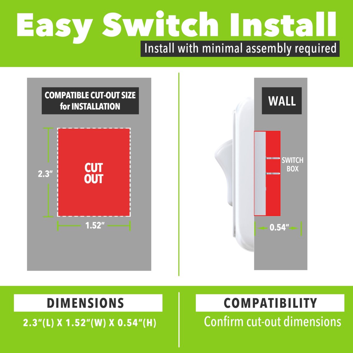 Double Spst On Off Toggle Switch With Bezel 12 Volt For Rv Trailer Camper White Ll-atsw-2w 3 04 In X 2 83 1 22