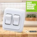 Double Spst On Off Toggle Switch With Bezel 12 Volt For Rv Trailer Camper White Ll-atsw-2w 3 04 In X 2 83 1 22