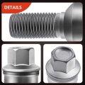 A-premium M14-1 50 Wheel Studs Compatible With Audi A8 Quattro 2011-2020 Q3 Q3 2015-2018 Q5 2009-2020 Q7 Q8 S8 Sq5 Front Or
