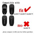 Tpu Key Fob Cover For Tesla Model S 3 Y Accessories Keychain Case Grey