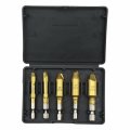 Grabote New 5pcs Damaged Screw Extractor Remove Set Screws Bolt Extract Drill Bit Tool