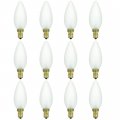 Sunlite Incandescent 25 Watt Torpedo Tip Chandelier 160 Lumens Frost Bulb 12 Pack 