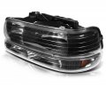 Aintier A Pair Of Automotive Headlight Assembly Fit For Chevrolet Silverado 1500 Hd 2001-2002 For Suburban 2000-2006 With Black