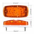 Ocpty 12led Side Marker Light 10pcs Amber Red Trailer Lamp Stop Turn Tail Fit For Boats Truck Pickups 12v Waterproof Signal
