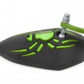 Uxcell 8mm 10mm Thread Dia Pattern Motorcycle Motorbike Rearview Mirror Green