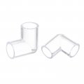 Uxcell 2pcs Clear Elbow Fitting 16mm 0 63 2 Way Acrylic 90 Degree L-shaped Pipe Adapter For Connecting Water Pipes