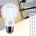 Satco 5w Led A19 Light Bulb 3500k Neutral White 450 Lumens Clear Finish E26 Medium Base Dimmable 300 Degree Beam Enclosed 