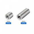 Uxcell Coupling Nuts 10mm 25mm Height M6 Metric 304 Stainless Steel Round Connector Silver Tone Pack Of 10