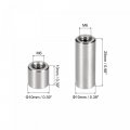 Uxcell Coupling Nuts 10mm 25mm Height M6 Metric 304 Stainless Steel Round Connector Silver Tone Pack Of 10