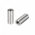 Uxcell Coupling Nuts 10mm 25mm Height M6 Metric 304 Stainless Steel Round Connector Silver Tone Pack Of 10