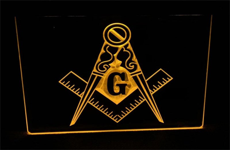 Handmade Sign For Store Decor Masonic Mason Freemason Led Neon Bar Signs