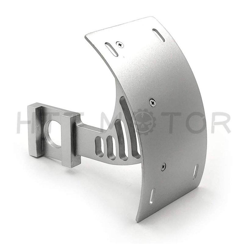 Httmt Mt360-03-polish Silver Polish Vertical Curved Mount License Plate Bracket Tag Holder For 1998-2003 Suzuk Tl 1000r