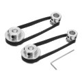 2 Set Gt-2 Synchronous Wheel 20 40 Teeth 8mm Bore Aluminum Alloy Timing Pulley With 2pcs Length 200mm Width 6mm Belt For 3d 