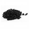 100 Pcs Black Plastic Splash Guard Fastener Rivet Clips 8mm X 18mm 