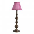 Creative Co-op Sculptural Metal Pleated Shade Brass And Pink Table Lamp 