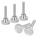 M6x30mm Knurled Thumb Screws 5 Pieces 304 Stainless Steel Flat Head Bolts With Shoulder Grip Knobs Fasteners 1mm Thread Pitch 