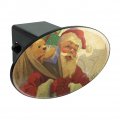 Christmas Holiday Retro Antique Santa Route Oval Tow Trailer Hitch Cover Plug Insert
