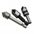 5pcs Countersink Drill Bit Set For Wood Flute 1 4 Hex Shank 82 Degree Hss Counter Sinks End Mill Deburring External Chamfer 