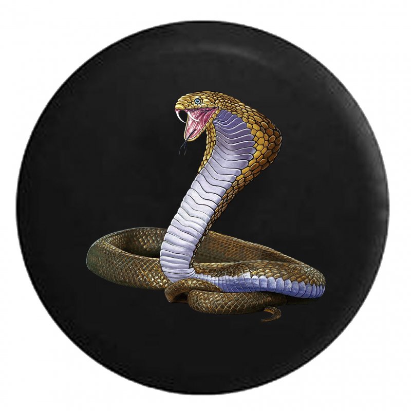 Pike Outdoors King Cobra Snake Coiled Ready For Attack Spare Tire Cover Fits Suv Camper Rv Accessories 33 In