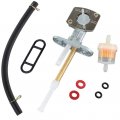 Gas Fuel Valve Petcock Switch For Kawasaki Kdx200 Kdx220 Kdx250 Zx100 Kfx400 Prairie 400 Includes Filter And Line 