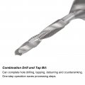 Uxcell Combination Drill And Tap Bit 1 4 Hex Shank M3 X 0 5 Metric Uncoated High Speed Steel 4341 Spiral Flute Drilling Tapping