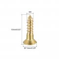 Uxcell Wood Screws M4 X 16mm Slotted Flat Head Brass Self-tapping Screw 50 Pcs