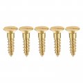 Uxcell Wood Screws M4 X 16mm Slotted Flat Head Brass Self-tapping Screw 50 Pcs