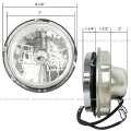 Niuparts 7 Headlight Flat With Mounting Metal And H4 Led Lamp Pair Fit Mack R Rd Rm Rs Rl Rw Models Truck