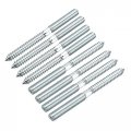 Uxcell M10 Hanger Bolts Length 4-5 8 117mm Double Headed Self-tapping Screw 10mm Wood Joint Furniture Legs 8pcs