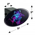 Blue Beetle Character Pose Oval Tow Hitch Cover Trailer Plug Insert 2