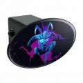 Blue Beetle Character Pose Oval Tow Hitch Cover Trailer Plug Insert 2