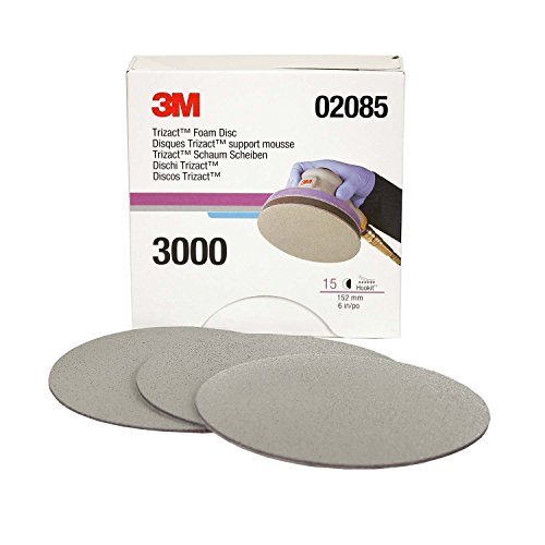 3m Trizact Hookit Foam Disc 02085 6 In P3000 15 Discs Per Carton Blue751