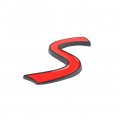 S Emblem Black Letter 3d Badge Lettering Decal Replacement Sticker Universal Rear Trunk Lid Hatch Tailgate Cover For Mini