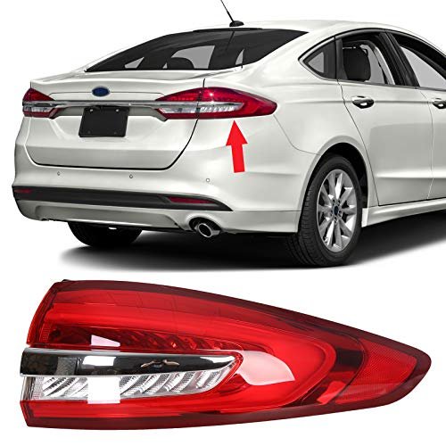 Hecasa Passenger Rh Right Side Tail Lamp Light Outer For 2017 2018 2019d Fusion Replacement For Fo2805118 Hs7z13404j