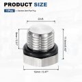 304 Stainless Steel Pipe Plug G1 8 Male Outer Hex Head Thread Fitting With Sealing Ring For Hydraulic And Pneumatic Systems