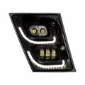United Pacific 32597 Blackout High Power Led Fog Light W Led Drl Position For 2003-2017 Volvo Vn Vnl -passenger 