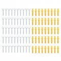 50pcs Solid Wood Baseboard Seamless Nails Double-headed Self-tapping Screws Foot Line Invisible Security