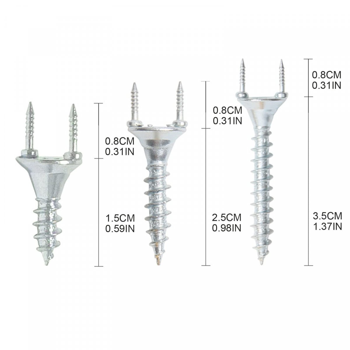 50pcs Solid Wood Baseboard Seamless Nails Double-headed Self-tapping Screws Foot Line Invisible Security