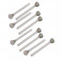 2 35mmx6mm Diamond Coated Inverted Cone Mounted Points Grinding Bits 10pcs 