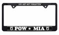 Pow Mia Black License Plate Frame