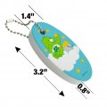 Graphics More Care Bears Good Luck Bear Floating Keychain Oval Foam Fishing Boat Buoy Key Float