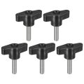 5pcs Clamping Screw Knob M5 X 25mm Metric Carbon Steel T Shaped Thumb Screws Handle For Quick Remove Hand Tightening 