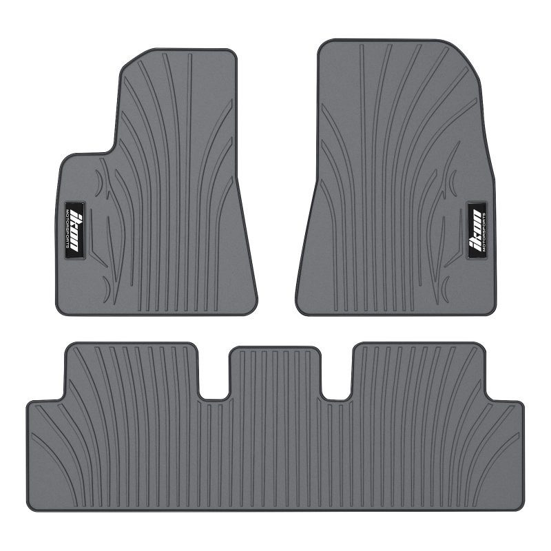 Custom Fit All Weather Floor Mats For 2017 2018 2019 2020 2021 2022 2023 Tesla Model Gray Latex Rubber Heavy Duty Carpets Liner