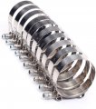 10pcs 35mm-40mm Stainless Steel T-bolt Clamps Turbo Intake Intercooler Clamp For 1-1 8 Or 28mm Inner Diameter Silicone Hose 