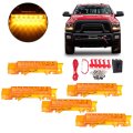 5x 6 Led Cab Marker Roof Running Lights For Volvo Vnl 2003 To 2019 Trucks Amber Lens Clearance Side Light Assembly With Switch 