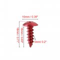 Uxcell 50pcs 5mm Red Motorcycle Car Metal Round Cross Head Self Tapping Bolts Bumper Screws Universal Replacement