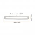 Uxcell Adjustable Corner Code 4pcs 110x19mm Stainless Steel Flat Straight Thickened Slotted Brace Brackets For Fixed Furniture