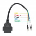 Septpenta Obdii Obd2 Female Connector 16 Pin K Can Line Diagnostic Jumper Tester Pigtail Cord Cable Adapter For Motorcycle Car
